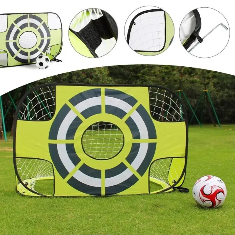 Y1UC 3 in 1 Football 목표가 튀어 나와 Kids Garden의 휴대용 축구 순 목표 게시물