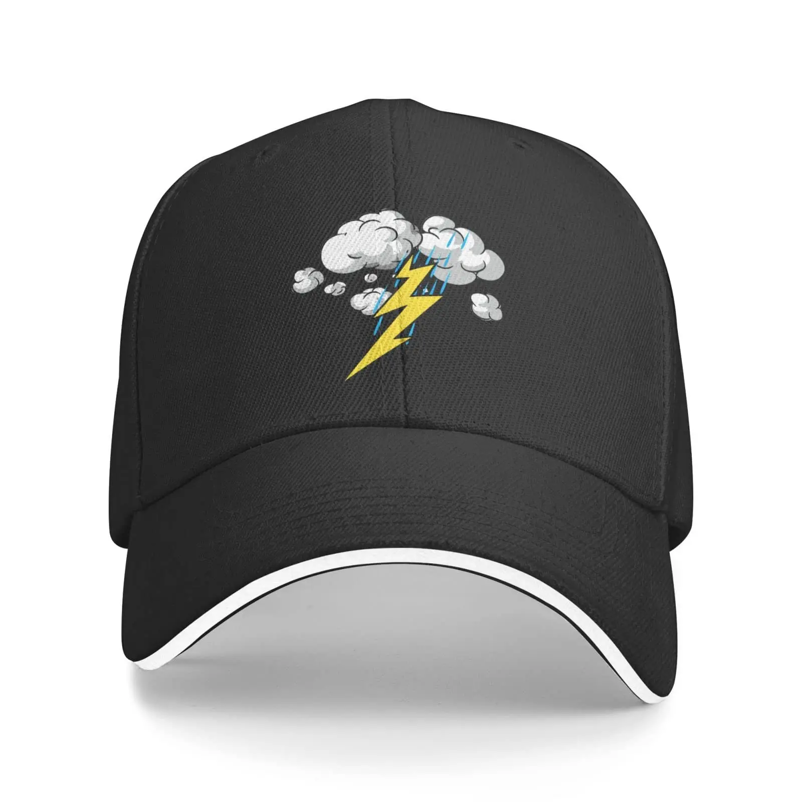 Thunder Storm Lightning Rain Men's Women's Classic Baseball Cap Trucker Hats Summer Caps Adjustable Sun Hat