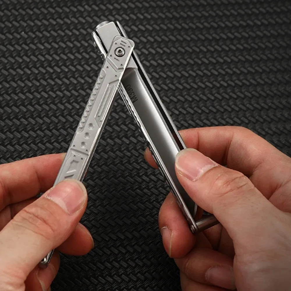 Stainless Steel Outdoor Folding Knife, High Hardness Camping Tool with Rotating Design, Portable Pocket Knife for Daily Use