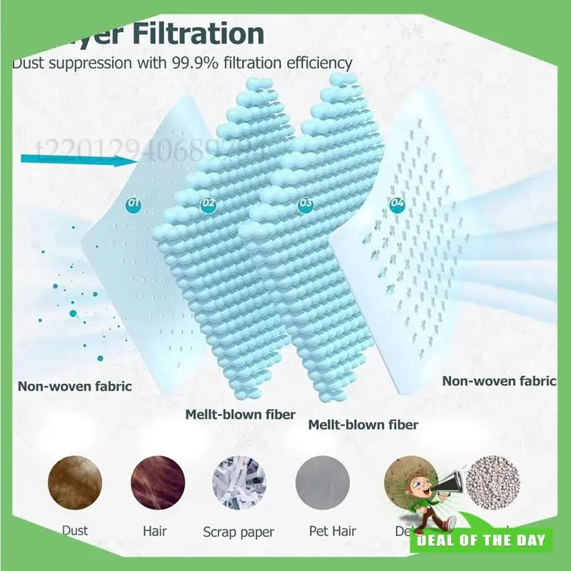 -ABPO Staubsaugerbeutel, passend für Conga 13090, Forconga 11090, Zubehör-Set, Staubbeutel mit großer Kapazität, Ersatz-Staubsaugerbeutel, 10 Stück