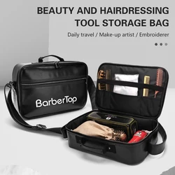 BARBERTOP-Bolsa de peluquería con divisores ajustables, estuche de viaje para peluquero, bolso de hombro impermeable, almacenamiento de herramientas de salón de gran capacidad