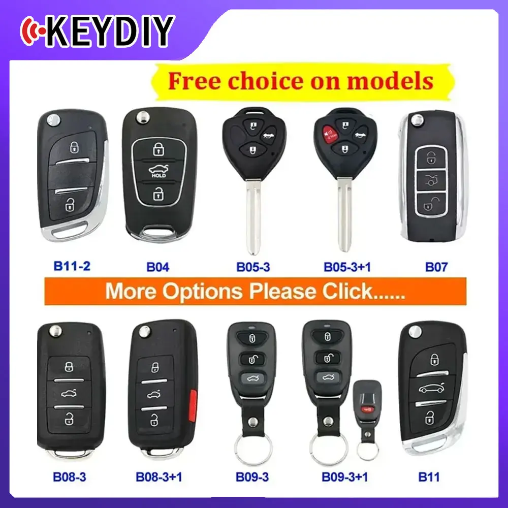 KEYDIY KD Remote Control Car Key B03 B04 B05-3 B05-3+1 B07 B08-3 B08-3+1 B09-3 B09-3+1 B11 for KD900 URG200 KD900+ KD-X2 Mini KD