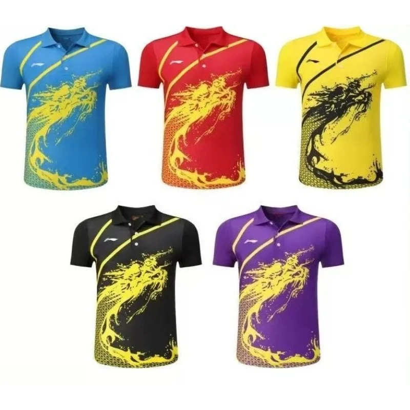 

Новая спортивная одежда для настольного тенниса, бадминтона, униформа для соревнований по национальной сборке с короткими рукавами, дышащая быстро впитывающая футболка