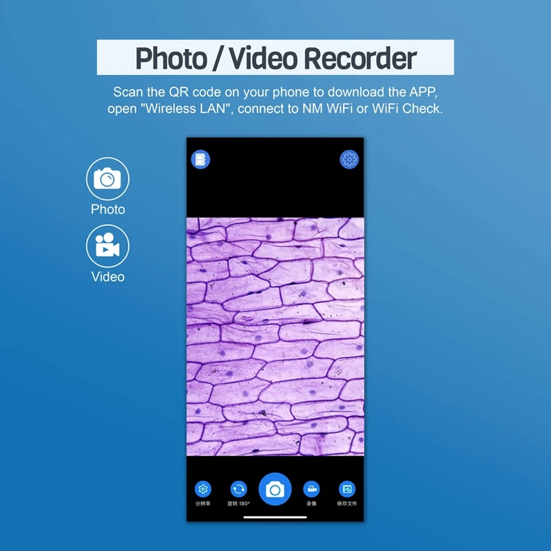 Wifi Digital Eyepiece Wireless Connection To Smartphones Rechargeable Camera Photo Video Recorder