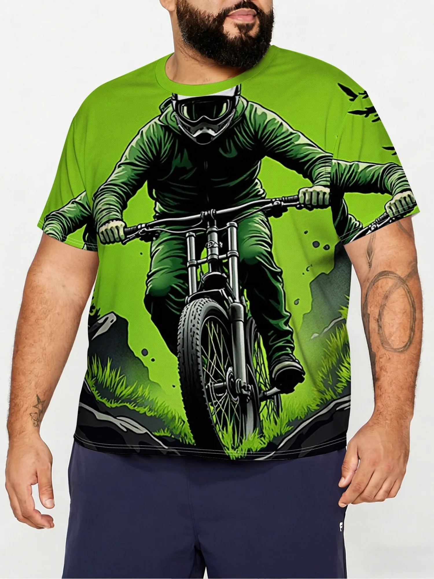 Camiseta masculina para mounta - Mountain Biking For Fitness avaliação e preço