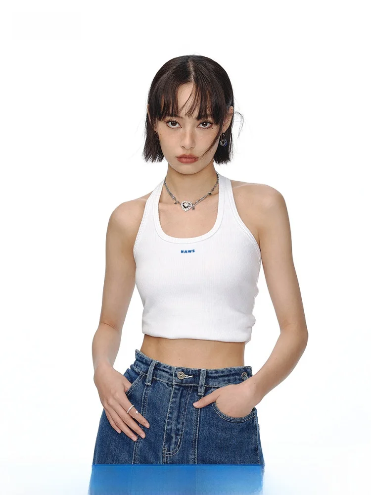 

Классический NAWS 380G Ne Hanging Work irt Vest, хлопковый дышащий женский топ на бретелях с оригинальным дизайном и принтом