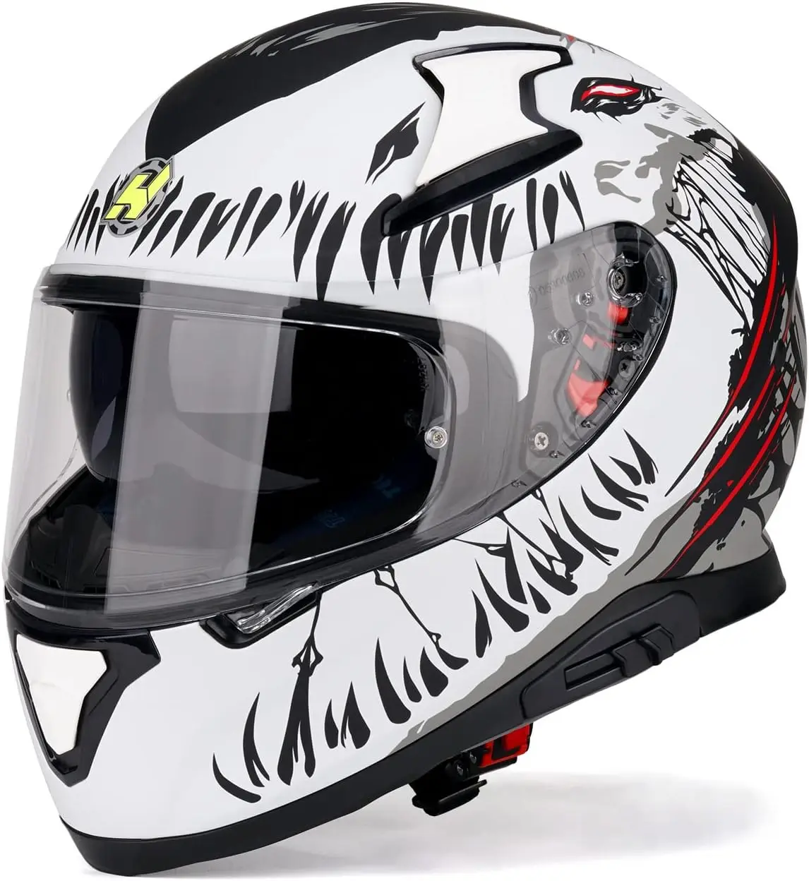 

Full Face Motorcycle DOT Approved Helmet with Dual Rear Wing and Pinlock Ready Lightweight and Durable Motorbike Street Bike Hel