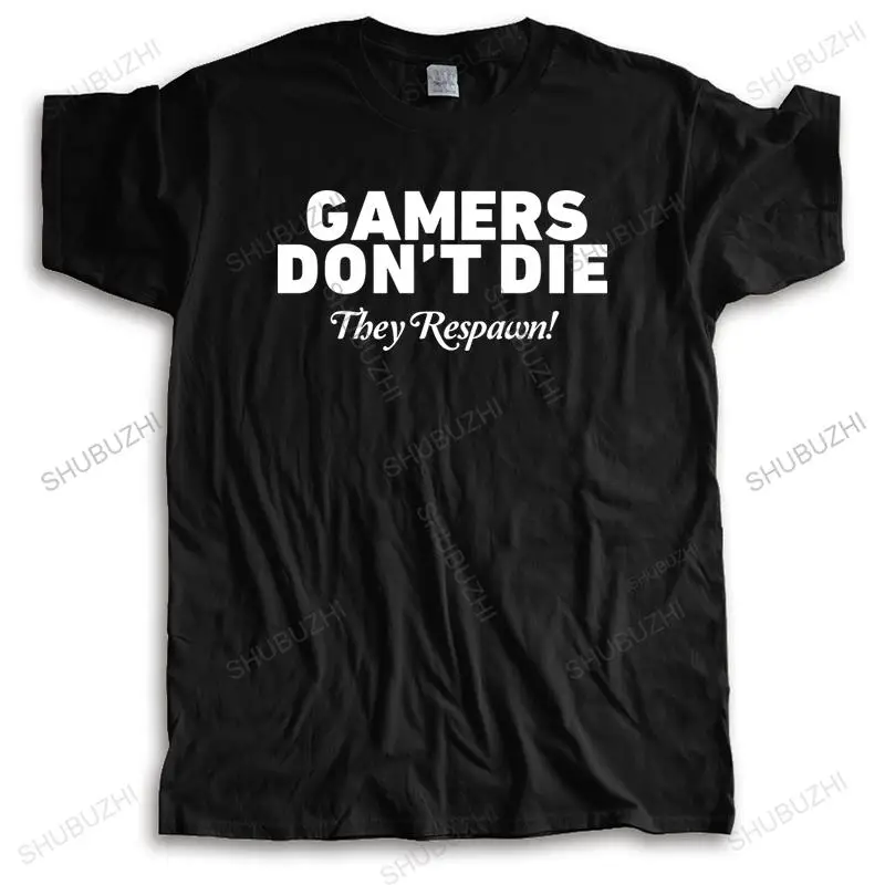 Мужская модная брендовая футболка с коротким рукавом, уличная одежда, футболки, топы для геймеров не умирают, они респиаwn, свободная Повседневная стильная футболка унисекс