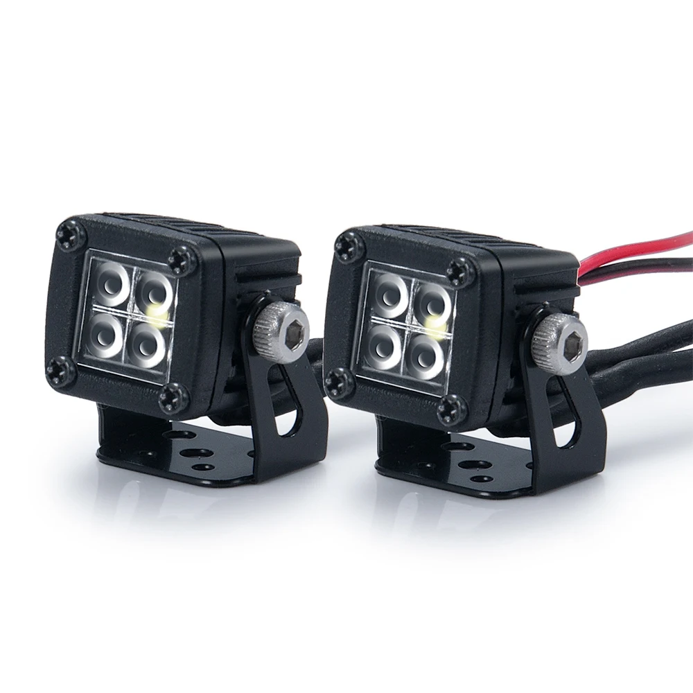 Modified Headlights Spotlights Car Top Lights Bumper Lights for AXIAL SCX10 TRX4 TRX6 1/10 RC Crawler Car,A