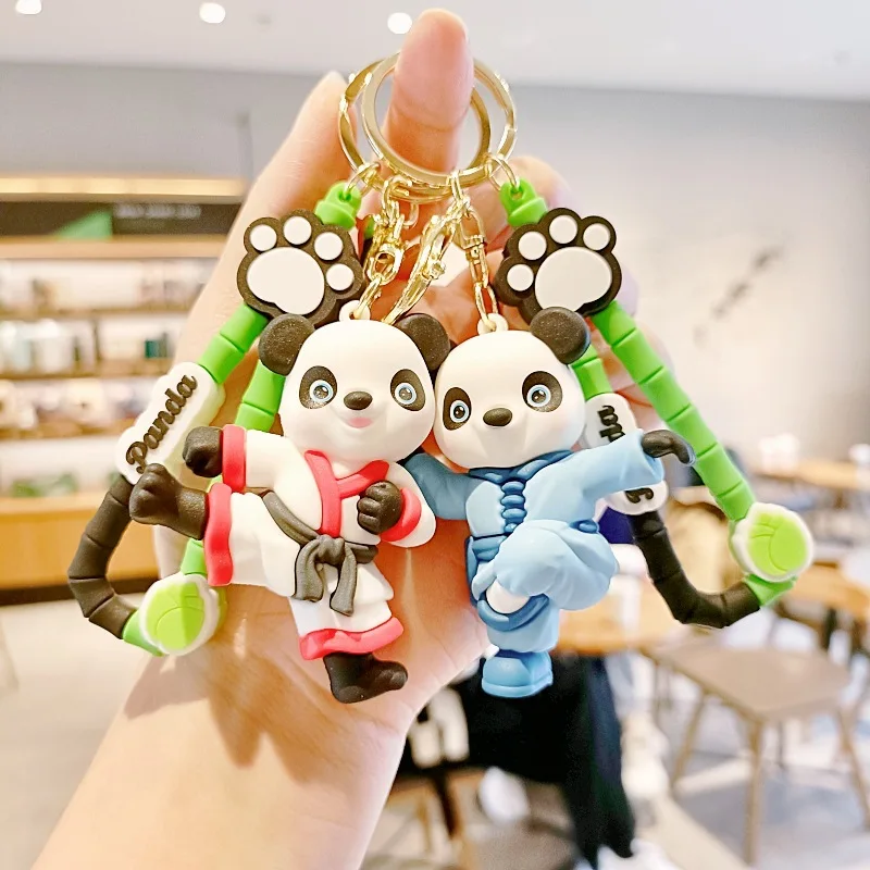 New Kung Fu Panda Key Chain Creative Bestie Backpack Pendant Car Key Chain Graduation Season Gift