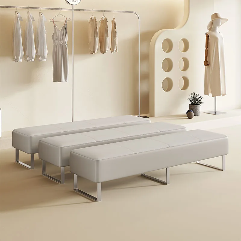 

Мягкая скамейка в скандинавском стиле для магазина одежды, табурет для ног, табурет для обуви для прихожей, простой диван для гостиной, мебель для дома