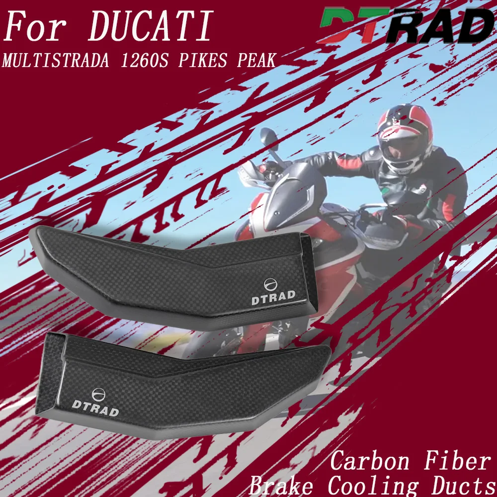 Front Brake Disc Cooling Ducts Cailper Channel Cooler For DUCATI MULTISTRADA 1260S PIKES PEAK 2018-2020 Carbon Fiber Fairing Kit