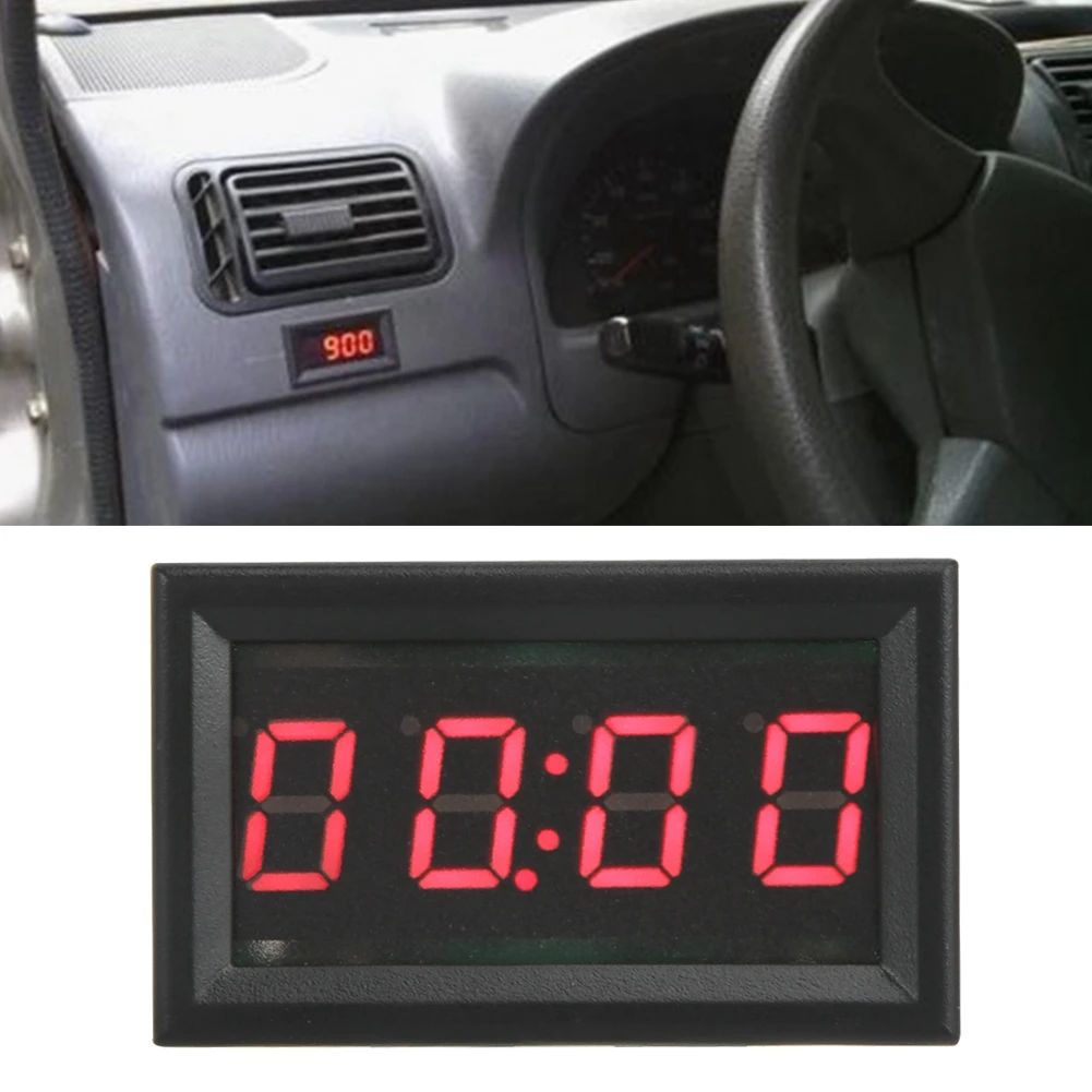 Digital Car Clock Digital Car Watch LED Car Clock YB27T LED Electronic Digital Luminous Car Watch Clock Accessory Decoration