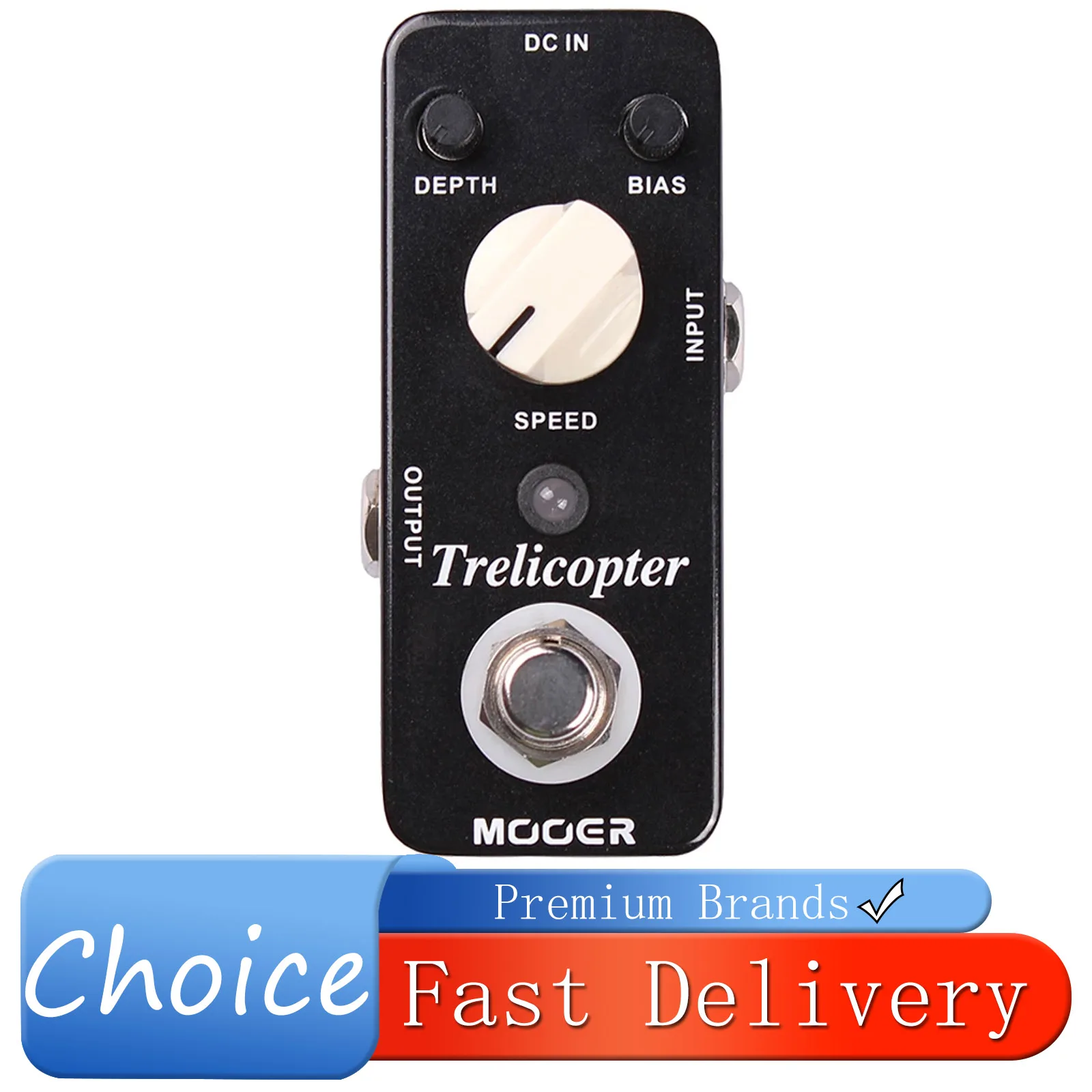 MOOER Trelicopter Guitar Effect Pedal Micro Optical Tremolo Classic Optical Effect Tremolo Synthesizer Pedal Guitar Accessories