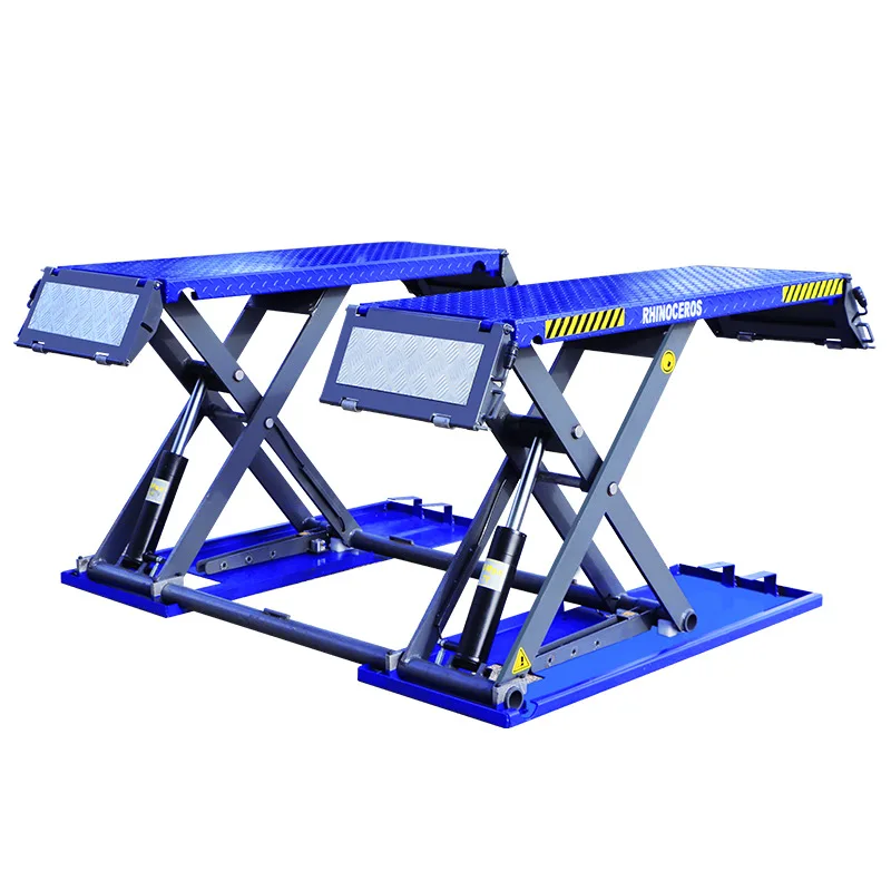 

No digging small shear lift 4T double cylinder 1.2 meters auto repair and maintenance platform