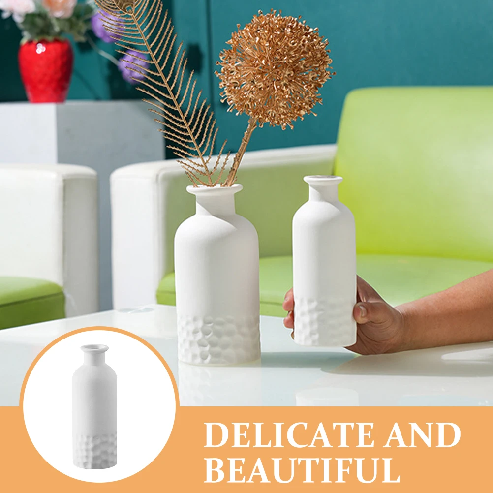 

White Ceramic Vase Nordic Style Flower Arrangement Vase for Home Decor Dinning Table Bookshelf Decorative Objects Modern