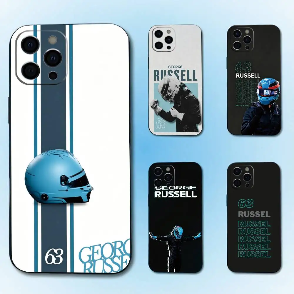 

Driver G-George R-Russell Phone Case Silicone Soft For IPhone 17 16 15 14 13 12 11 X XR Plus Pro Max Plus