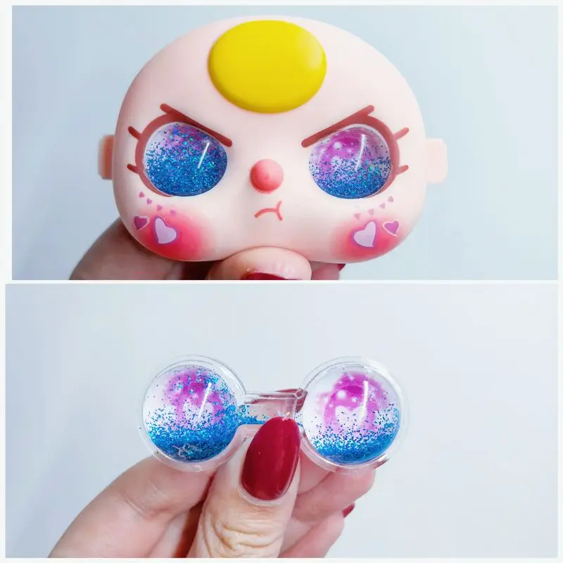 طفل ثلاثة 100%/400% استبدال دمية عيون تدفق الرمل لطيف للإزالة الوجه لتقوم بها بنفسك الوجه قذيفة عيون دمى رائعة اكسسوارات الهدايا