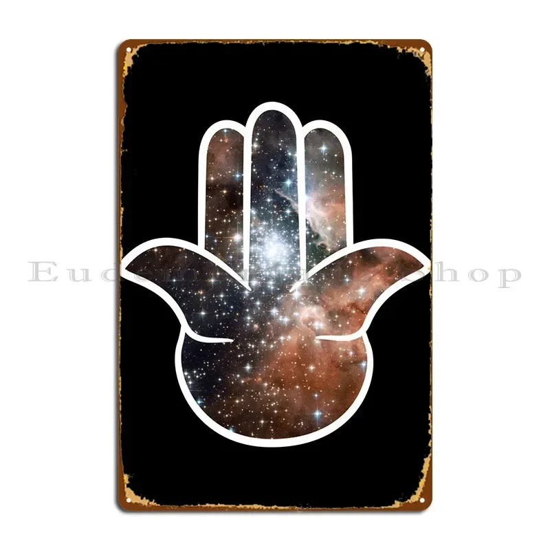Hamsa Milky Way. Metal Plaque Poster Bar Garage Plaques Club Create Club Tin Sign Poster