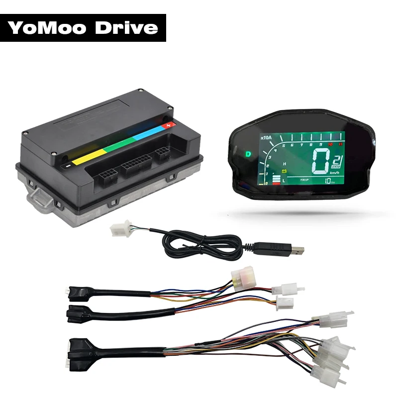 

VOTOL EM50S 55A 1KW PMSM BLDC Sine Wave Controller For QS Wheel Mid Drive Motor with DKD LCD Display For Electric Bike