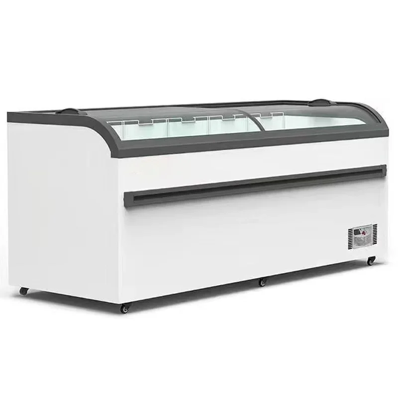 Refrigerated Display Cases, Fresh-Keeping Cabinets, Commercial Double-Door Freezer Combinations, Supermarket Transpa(Customized)