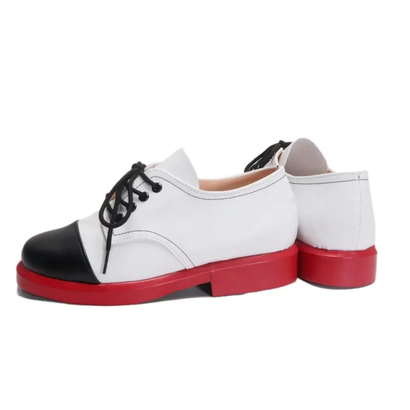 Anime Promise of Wizard Maki Akira Cosplay Shoes White Black Short PU Leather Boots For Halloween Carnival