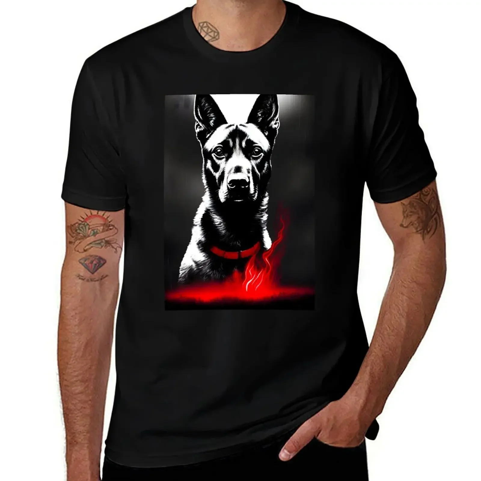 Belgian Malinois Dog Print 1 T-Shirt aesthetic clothes blue lock tshirts for men