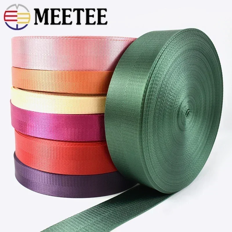 45Meters 20-38mm Nylon Webbing 1mm Thick Strap for Backpack Car Seat Belt Ribbon DIY Garment Binding Tape Sewing Accessories