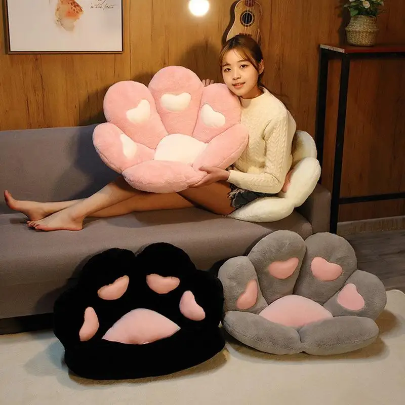 

Cat Paw Seat Cushion Cat Paw Cushion Office Chair Cushions 28x 24 Comfy Kawaii Cat Paw Shape Gaming Chair Cute Cozy Seat Pad