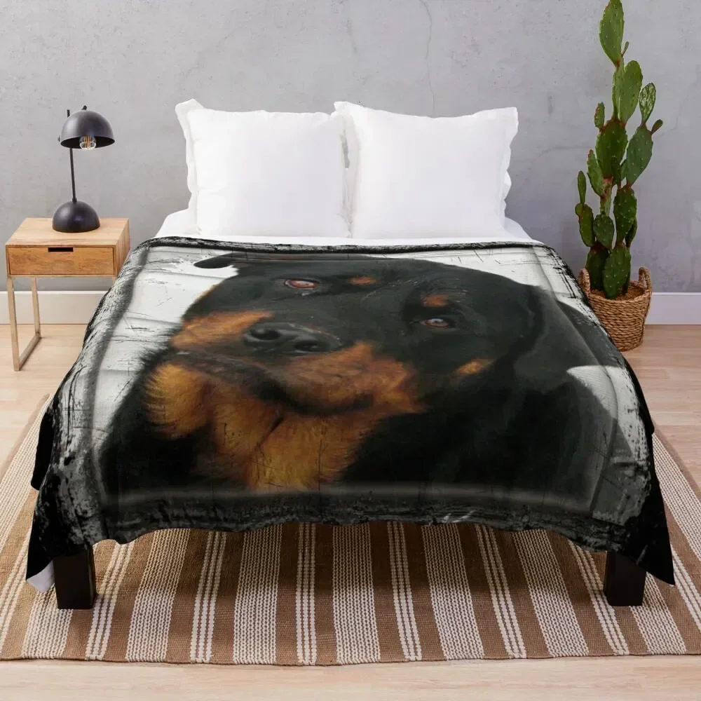 Rottweiler Throw Blanket warm winter Polar christmas gifts Blankets