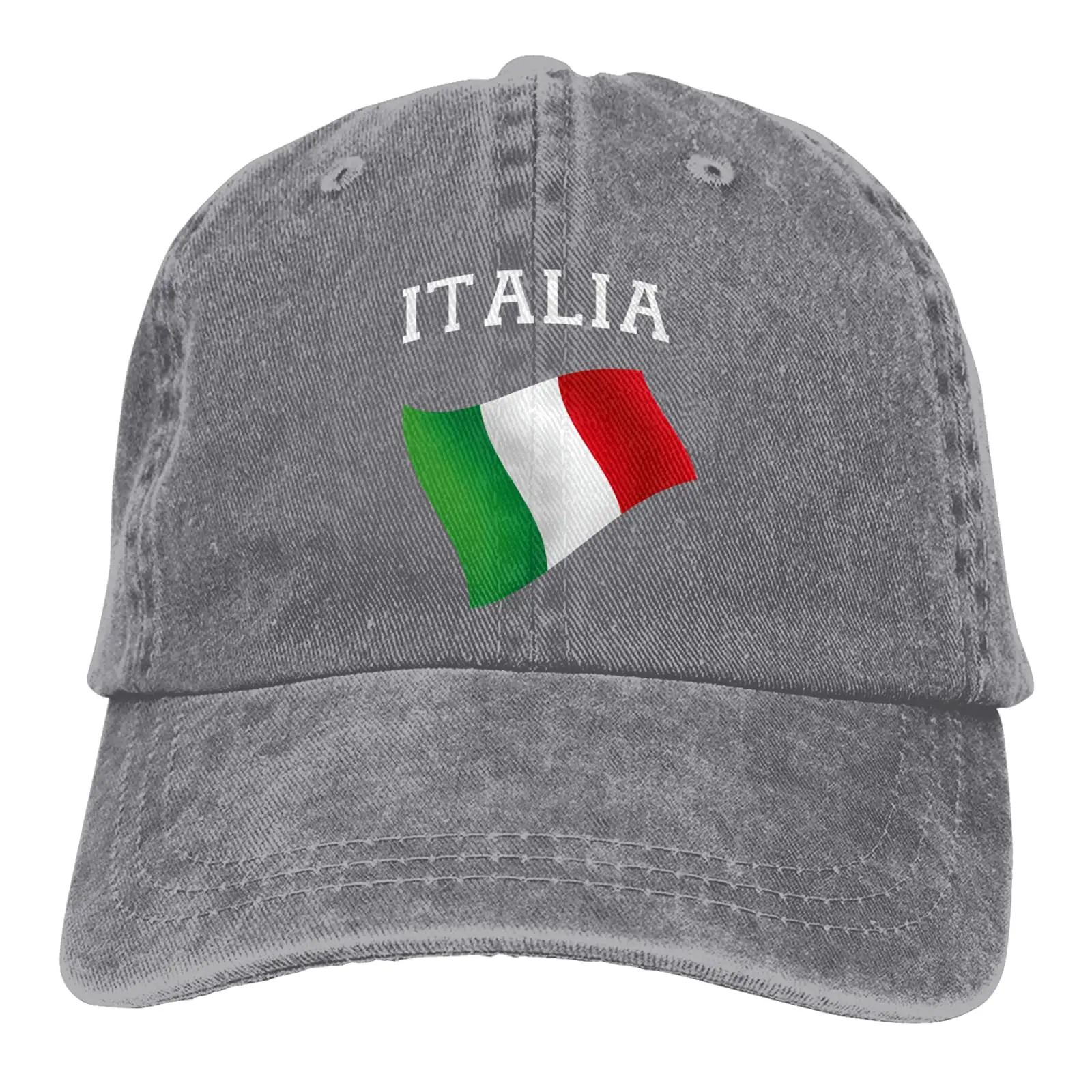 Italia Italy Italian Flag Unisex Adjustable Cotton Baseball Hat Cowboy Cap Dad Hats Denim Trucker Hat