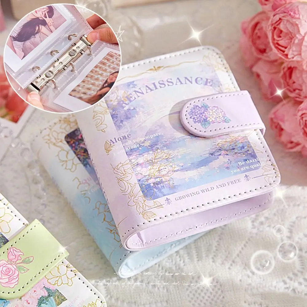 

Memory Book Vintage Card Storage Booklet Retro Oil Painting Style Loose Leaf Binders Cover Refillable INS Picture Album School