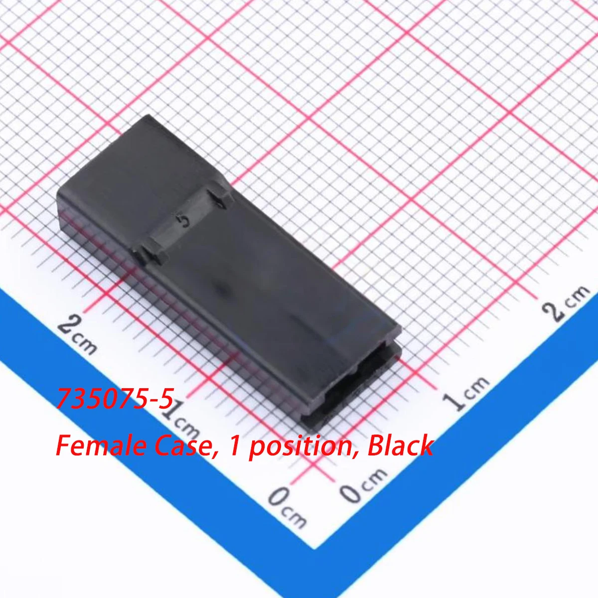 50PCS 735075-5 NEW Original Female Case 1 position Black without lock wings Socket terminal connector housing straight UL94HB
