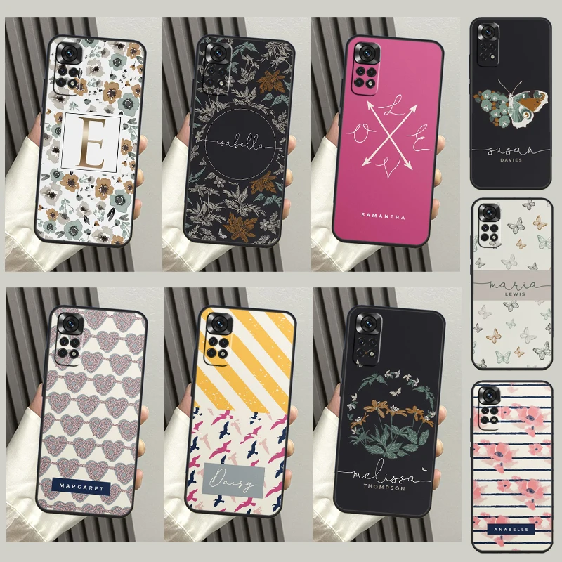 Funda Floral de estética personalizada para Xiaomi Redmi Note 11, 11S, 10S, 9, 9S, 8, 12 Pro, Redmi 9, 10, 12C, 9C, 9T, 10A, 10C