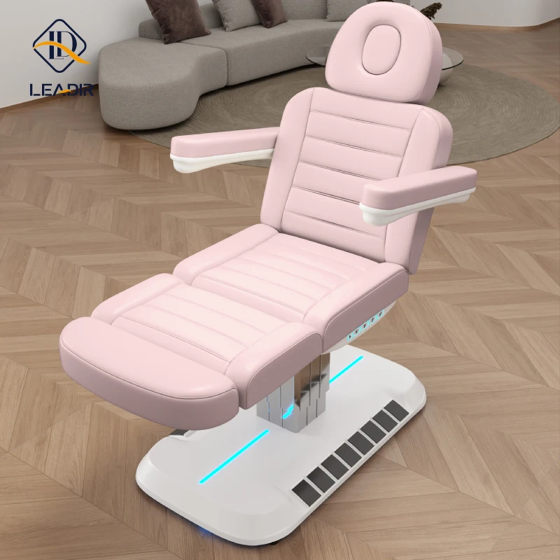 

Hot Sale Electric Adjustable 4 Motor Medical Aesthetic Tattoo Chair Pink Facial Bed Massage Table Beauty Bed