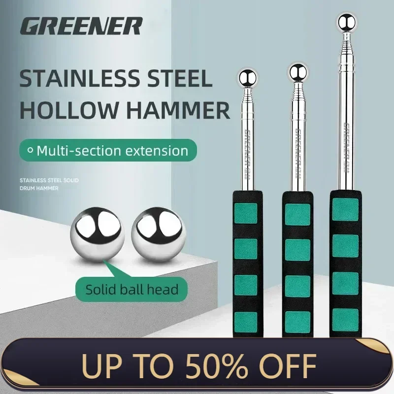 Stainless Steel Hollow Drum Hammer Professional House Inspection Tools Hollow Drum Hammer Ceramic Tiles Walls Testing Accessory