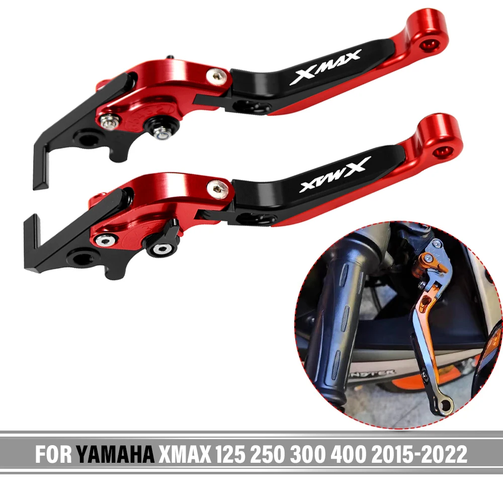 

For YAMAHA XMAX125 XMAX250 XMAX300 XMAX400 2015-2022 Folding Brake Clutch Levers Motorcycle Adjustable Extendable CNC Handles