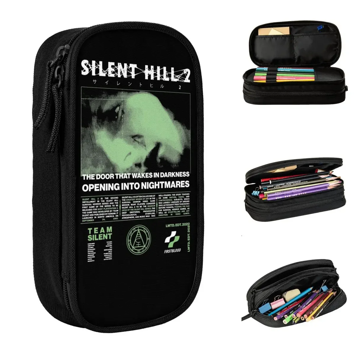 

SILENT HILL 2 V1 Survival Horror Pencil Cases Fashion Pen Holder Bag Kids Big Capacity Students School Gift Pencil Box