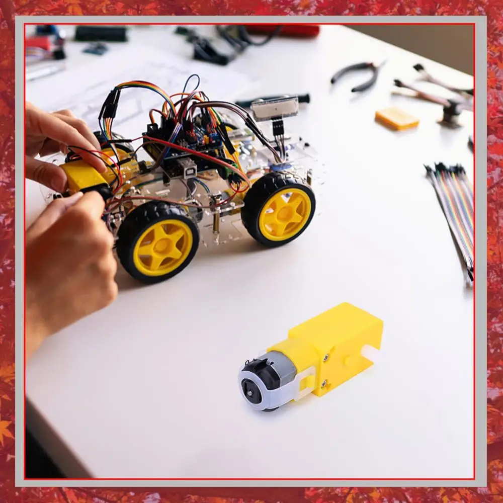 TT Motor Gearmotor DC 3-12V Dual Shaft TT Motor Install EMC Smart Car Chassis Four Drive Car Motor DIY for Smart Car Robot
