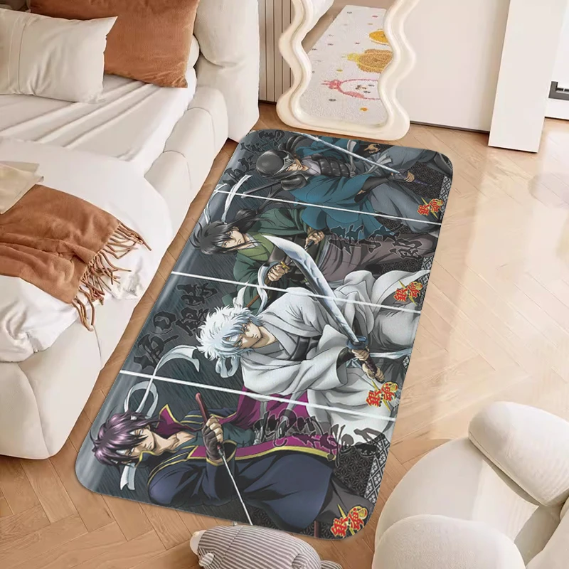 Anime Rug for Bedroom Gintama Doormat Entrance Door Hallway Balcony Porch Foot Mat Non-slip Bath Living Room Floor Carpet Home