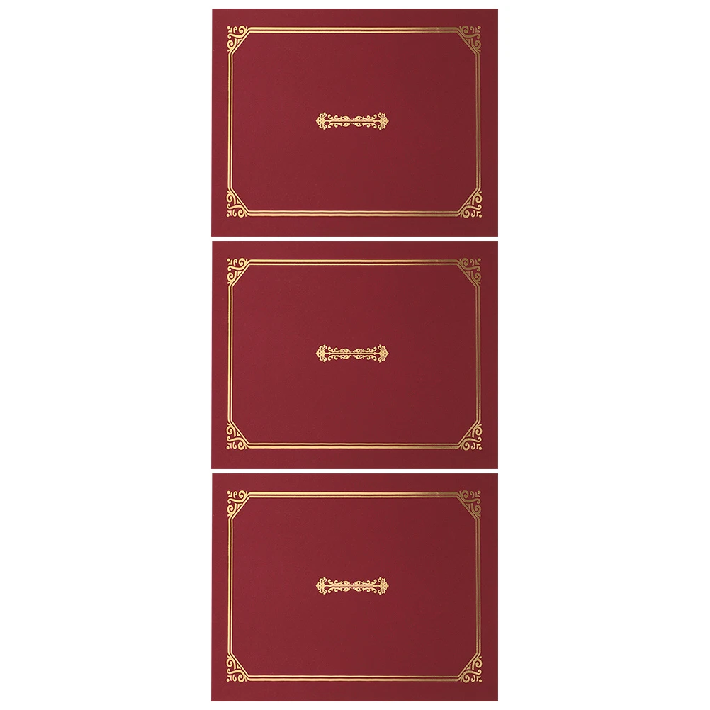 

3pcs Certificate Covers Hard Sided Student Diplomas Award Holders Document Protectors Diploma Protector Letter Sized