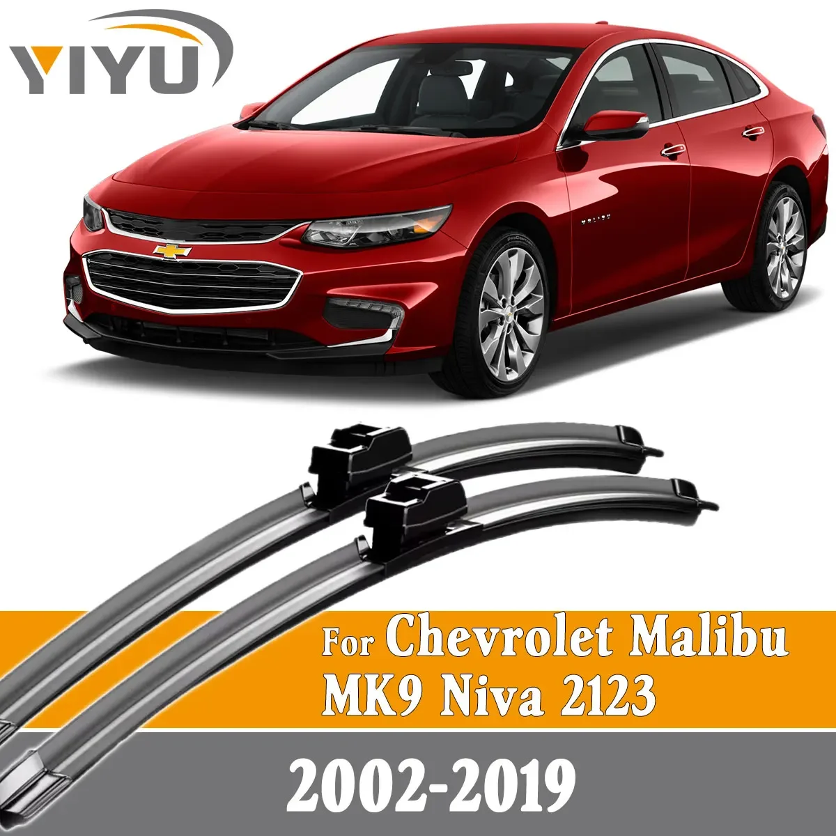 

2 шт. передних дворников для Chevrolet Malibu MK9 Niva 2123 2002-2019, аксессуары для стекол и лобового стекла