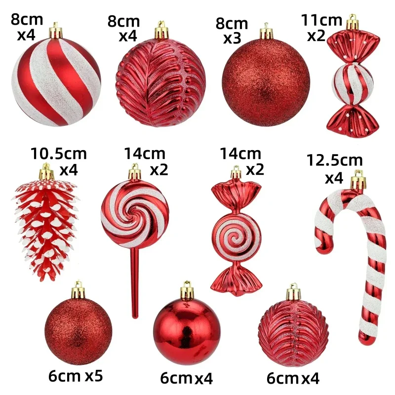 25/36pcs 8CM ornamenti per palline di natale a forma speciale blu argento decorazione per feste con albero di natale nuovo ciondolo con sfere di