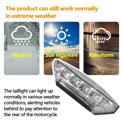 Imagen 2 del producto Luz trasera LED para motocicleta, indicador de lámpara de freno integrado para BMW G310GS G310R S1000XR R nine T, accesorios de luz trasera