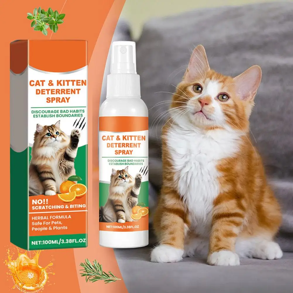Semprotan tanpa goresan untuk kucing, semprotan kucing tanpa stimulasi antigores pelindung Sofa furnitur untuk penggunaan dalam ruangan produk hewan peliharaan 2x7