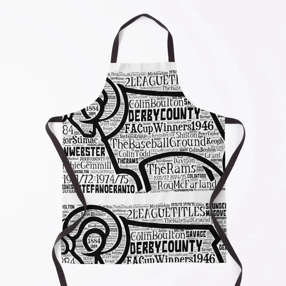 Derby County Club Crest 2 Apron For Nail Stylist Waterproof Kitchen Woman Chef Accessories women's work Apron