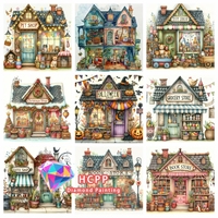 5D Diamond Painting Kit Store House Flower Landscape DIY Mosaic Book Hobby Embroidery Wall Home Decor Unique Handicraft Gift