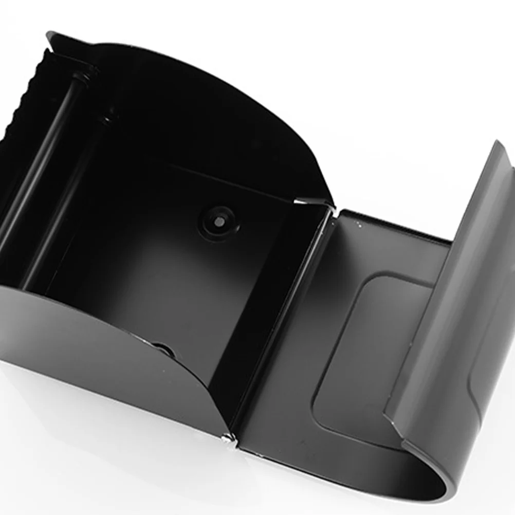 

Black Wall Mount Tissue Holder Box Aviation Aluminum Anti-Rust Cover Screw Fixed Smooth Edges Tissue Dispenser Gift