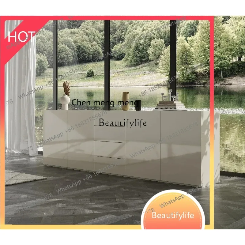 

style Italian minimalist green dining side cabinet light luxury paint entrance storage storage cabinet ss 8617