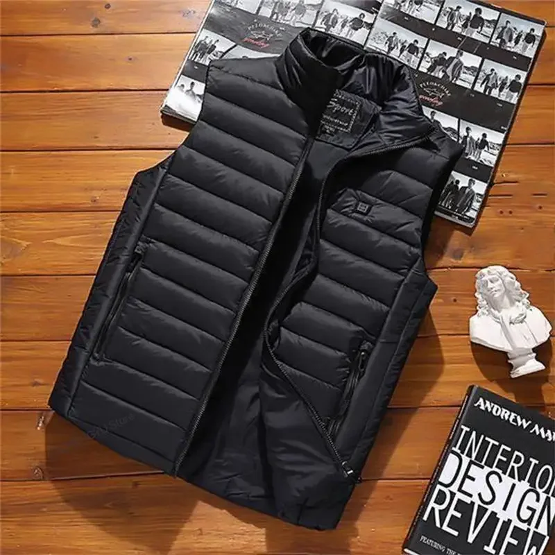 Electric heated vest Solid color fashion casual simple and versatile